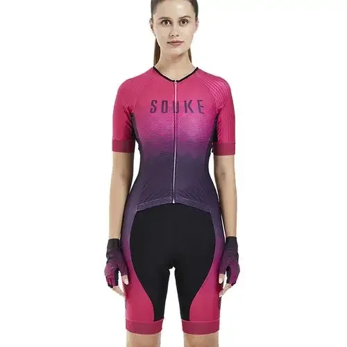 Professional Souke Women's Quick dry Stretchable Max SS Cycling Skin suit