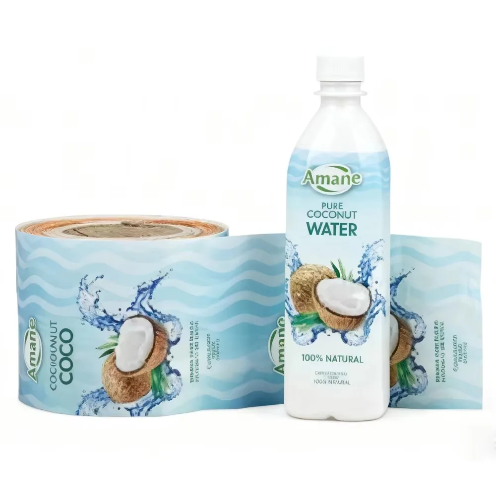 ملصقات مخصصة للأكمام المنكمشة بالحرارة PVC/PET | طباعة تغليف الزجاجات لتغليف المياه والعصير والنبيذ والمشروبات #1