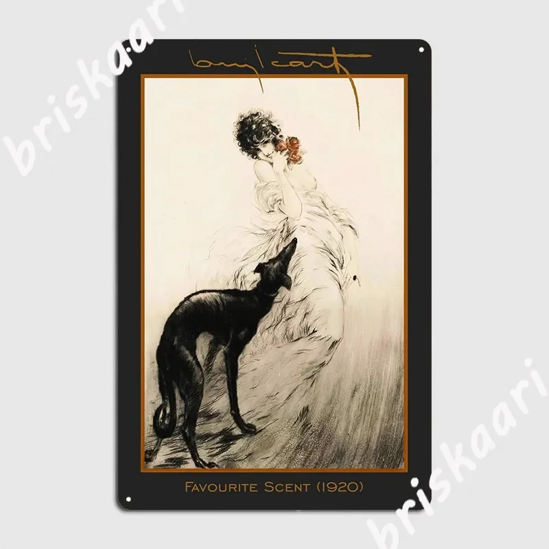 Louis Icart 1888 1950 Favourite Scent 1920 Art Deco Poster Metal Plaque Plates Cinema Kitchen Vintage Tin Sign Poster