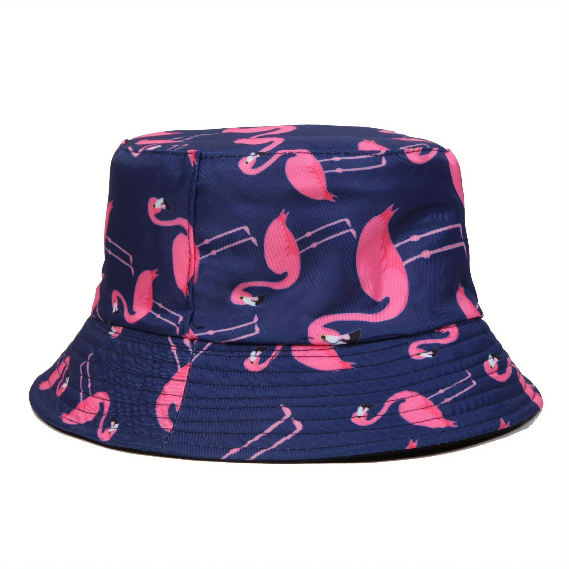 Fashion Flamingo Print Panama Bucket Hat for Men Women Bucket Cap Luxury Decorate Cap Bob Hat Hip Hop Fishing Fisherman Sun Hat