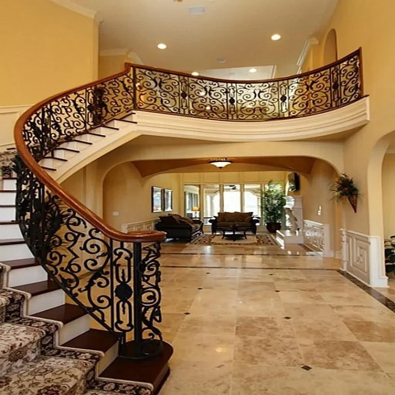 Italian Style Indoor Stair Balusters Wrought Iron Balustrades/railing