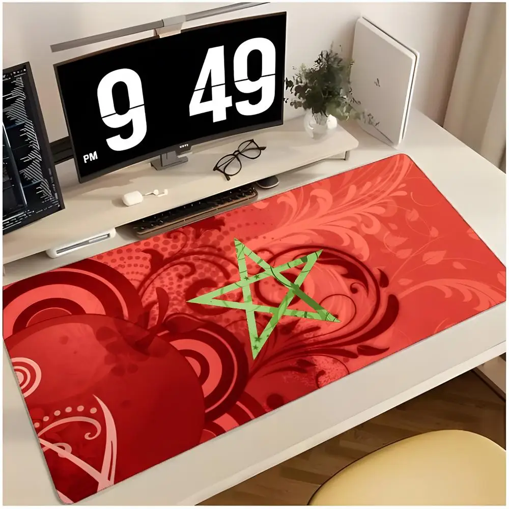 country culture Morocco Mouse Pad Large Mouse Pad Desk Mat Non-Slip Board Game Mat Stitched Edges