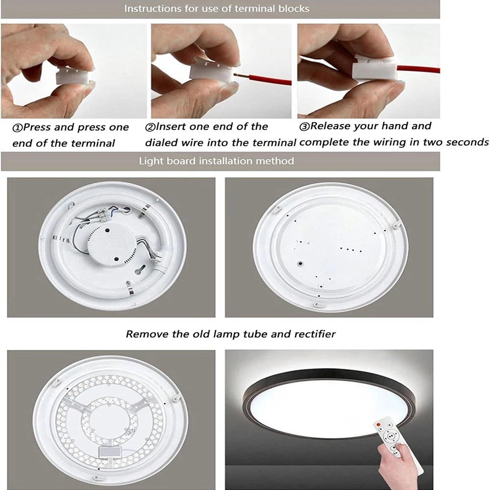 Imagem -05 - Painel de Luz de Teto Led 48w 96w 120w Painel Led Módulo de Substituição Redondo Ac220v240v Módulo Led Regulável Stepless