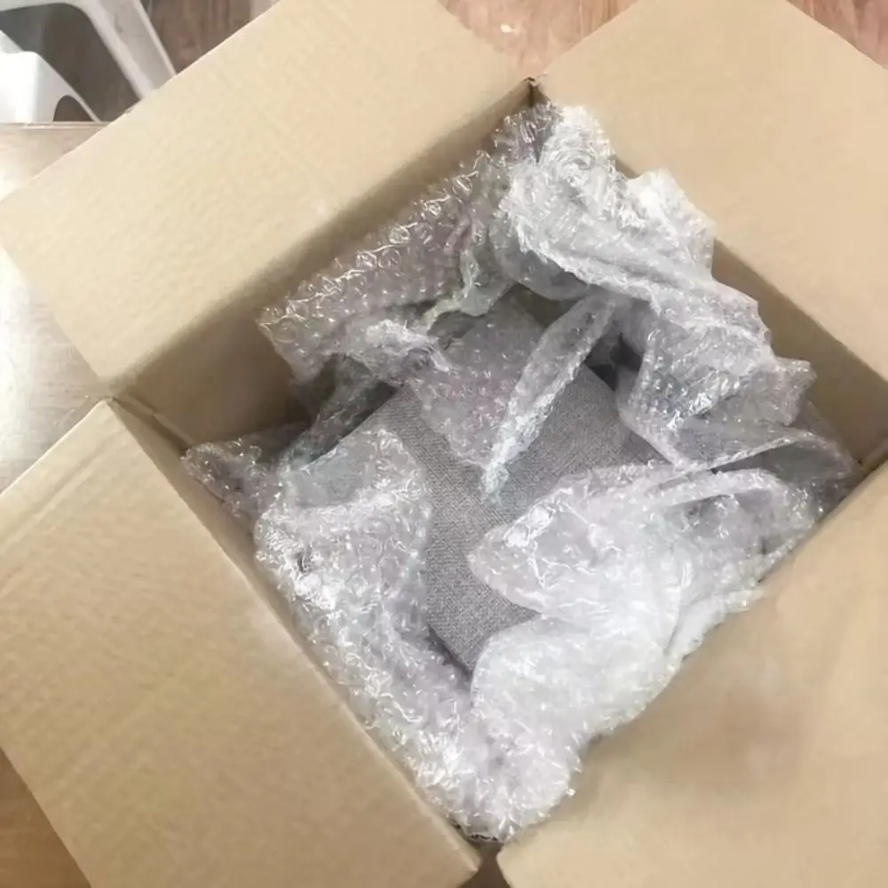 Relleno de tampón, embalaje de espuma a prueba de golpes, protección contra vibraciones de doble capa, relleno de película de burbujas, envoltura de amortiguación de burbujas para correo