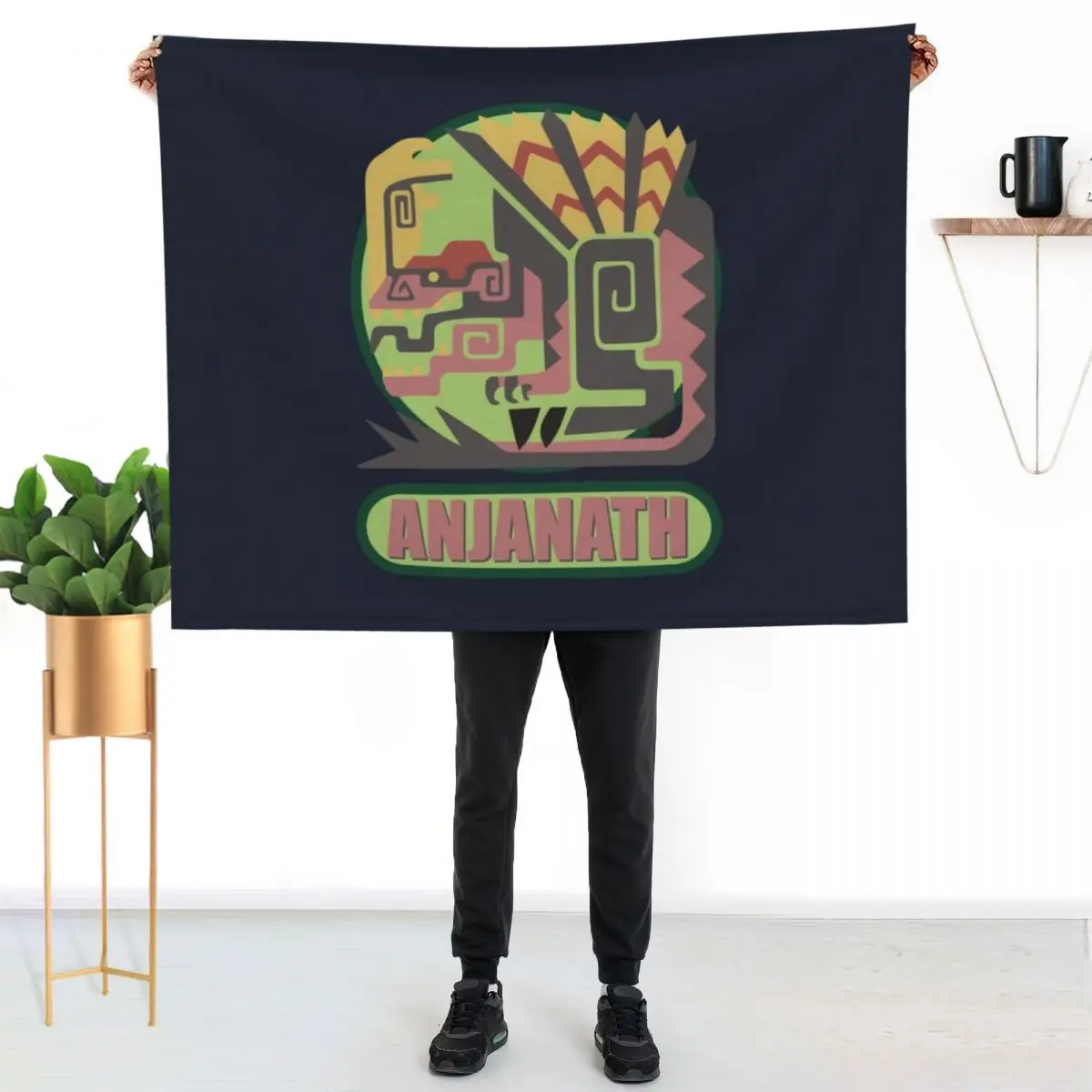 

Monster Hunter World: Iceborne - Anjanath Throw Blanket Wrinkle Resistant Lightweight Blanket