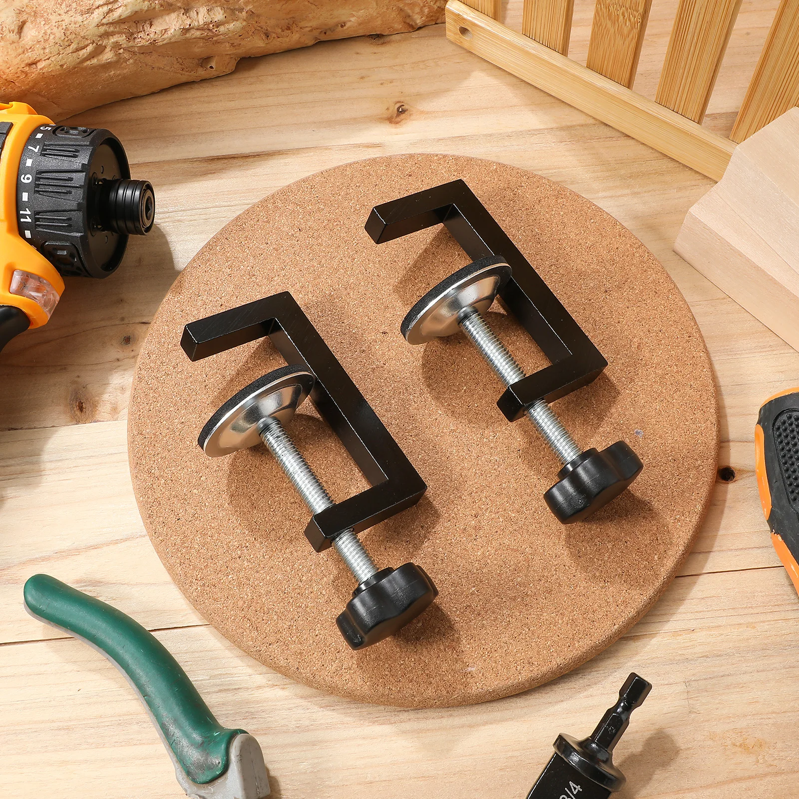 

2Pcs G Clamp Woodworking Clamps Heavy Duty Metal Furniture Clips Cabinet Installation Carpentry Clips Furniture Clamps