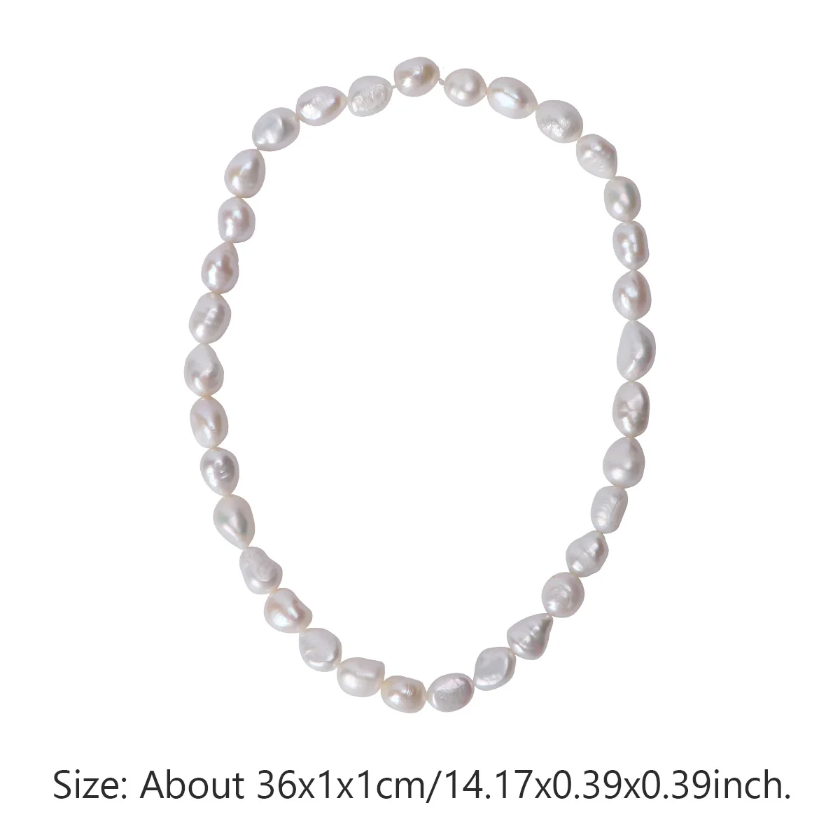 1 Uds. Collar de perlas DIY perla barroca Natural 9-10mm joyería semiacabada fabricación de collares cuentas delicadas y elegantes