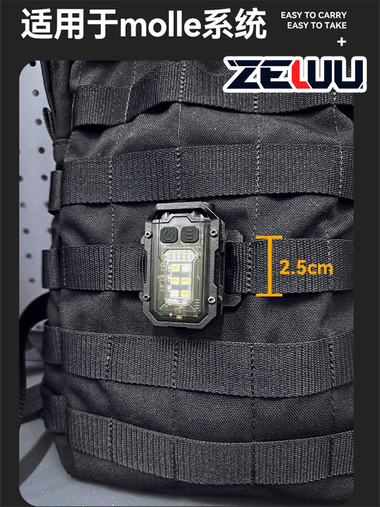 EDC Portable Tactical Lighting Mini Flashlight Portable Tool Molle Outdoor Backpack Mounting