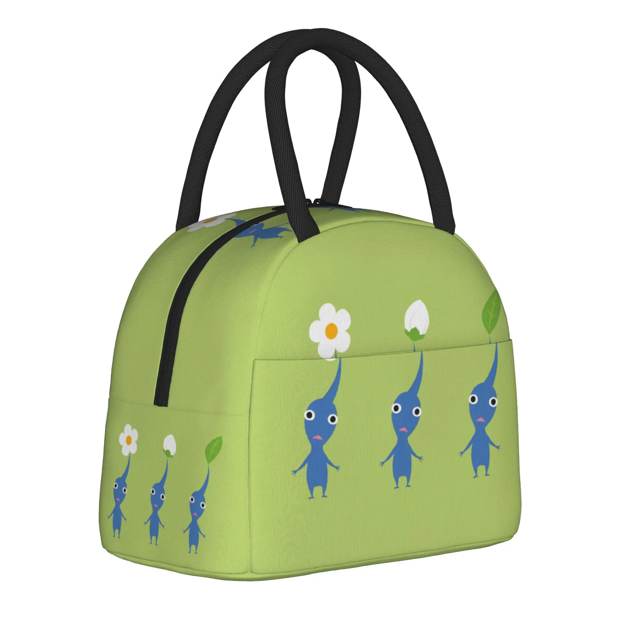 

Изолированная сумка-холодильник для обедов с мультяшным дизайном Пикмин, большая сумка-тоут для еды, контейнер для ланча для девочек и мальчиков, для колледжа, пикника