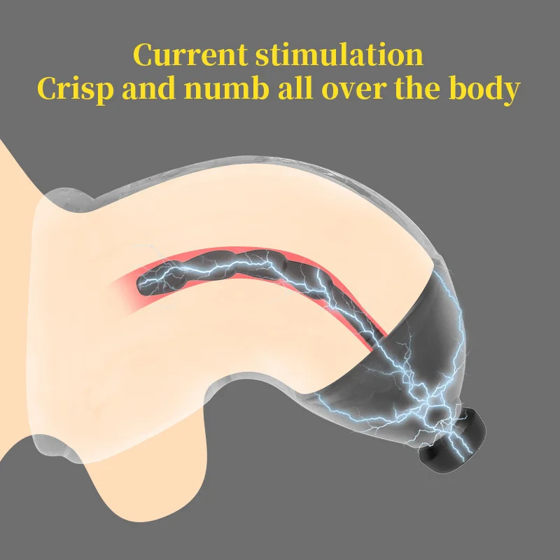 Electro Cock Ring Penis Plug Electric Shock Estim Stimulation Urethral Glans Chastity Cock Cage Scrotum Stretcher Penis Trainer