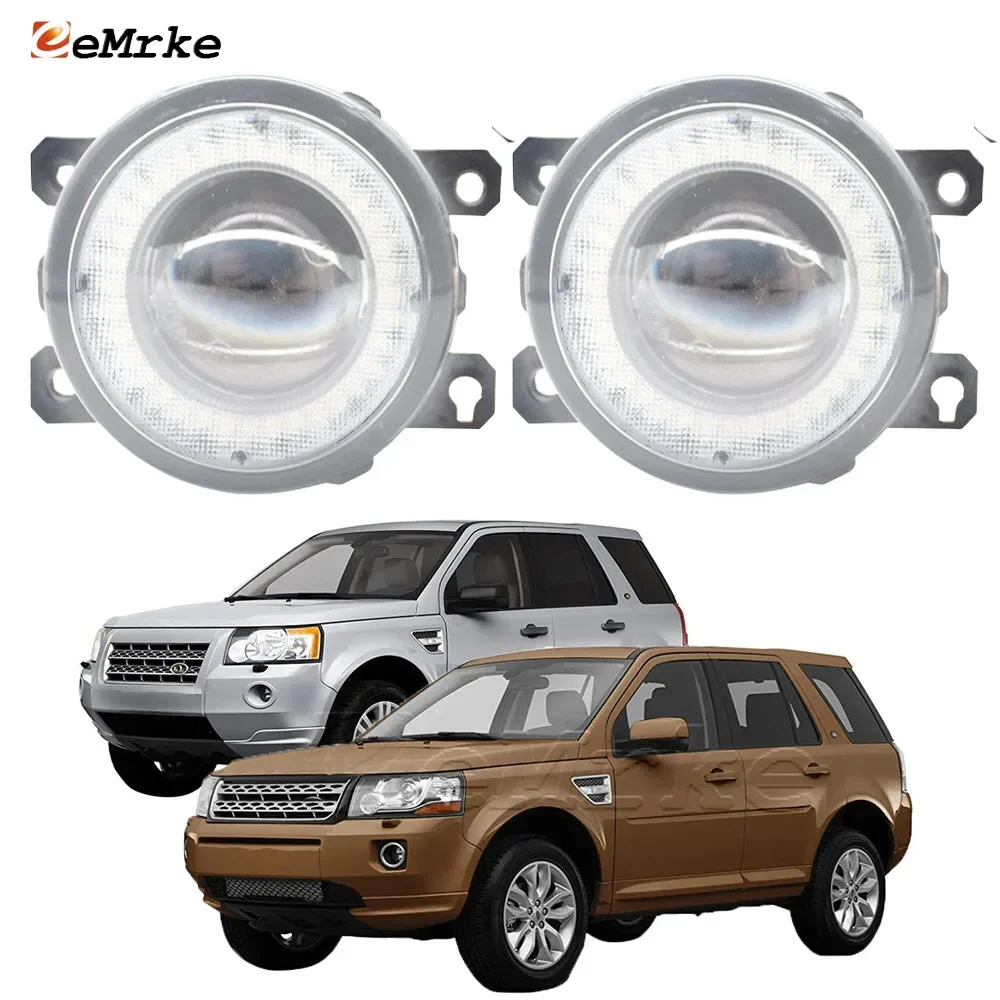 

LED Fog Lights Angel Eye DRL Daytime Runinng Lamp Car Light Assembly with Lens for Land Rover Freelander 2 / LR2 L359 2006~2015