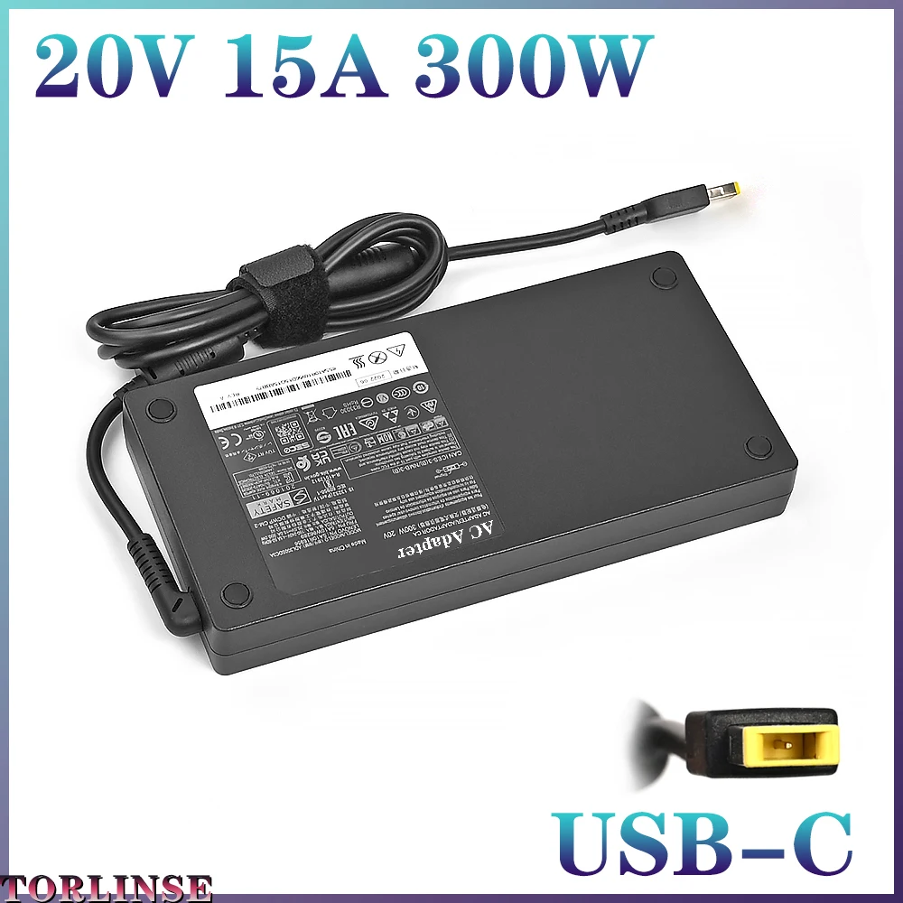 300W ADL300SDC3A 20V 15A AC Adapter For Lenovo ThinkPad R9000P 9000K Y9000K Y9000X Laptop Charger Power Supply