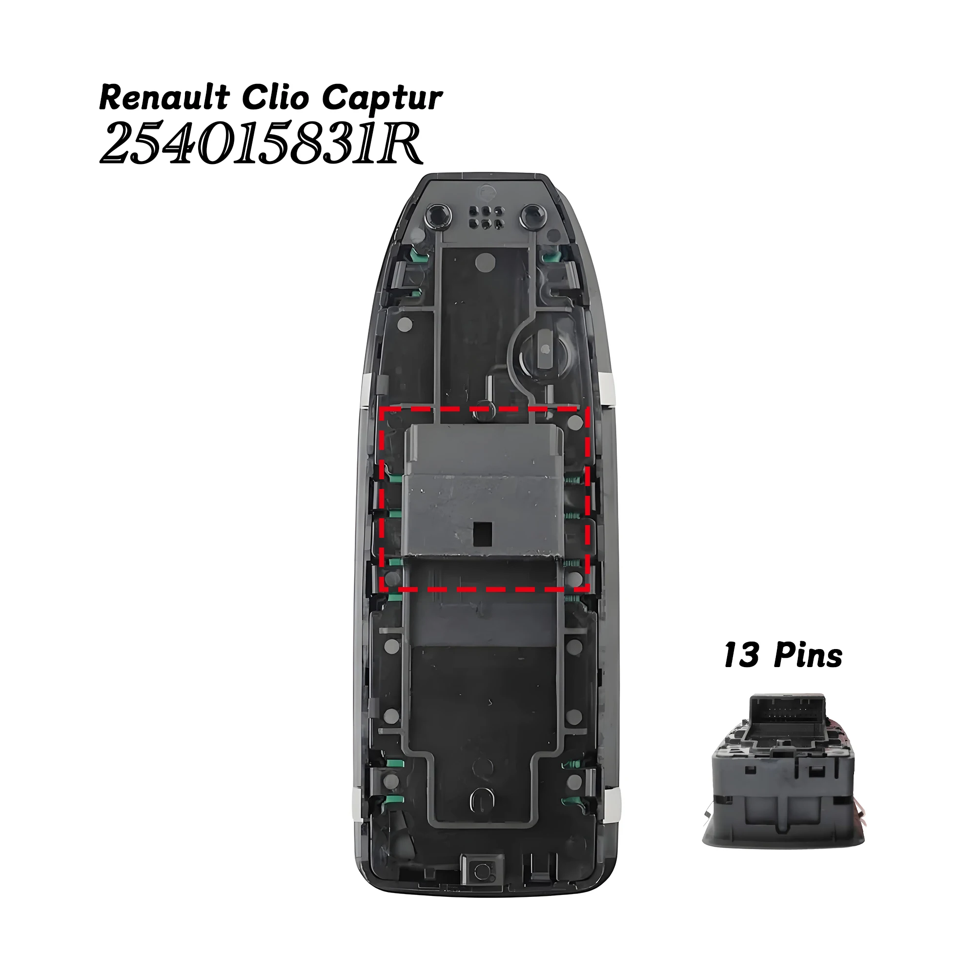 254015831R Power Lifter Window Control Switch For Renault Clio 5 Captur II 2019-2021,OE 25401-5831R 254107001R 254107080R