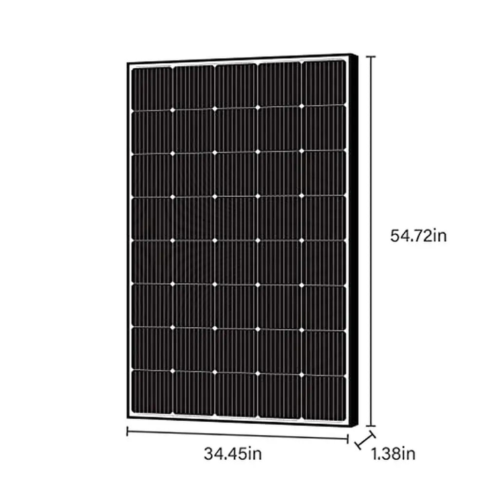 Imagem -03 - Painel Solar Monocristalino Sistema de Carga de Barco Marinho Fora da Rede rv 9bb Células 12v 250w