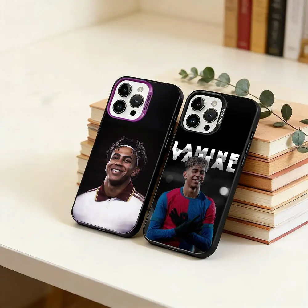 

L-Lamine Y-Yamal Phone Case For iPhone 17,16,15,14,13,12,11 Plus,Pro Max,XS,Colorful Silver Black Cover