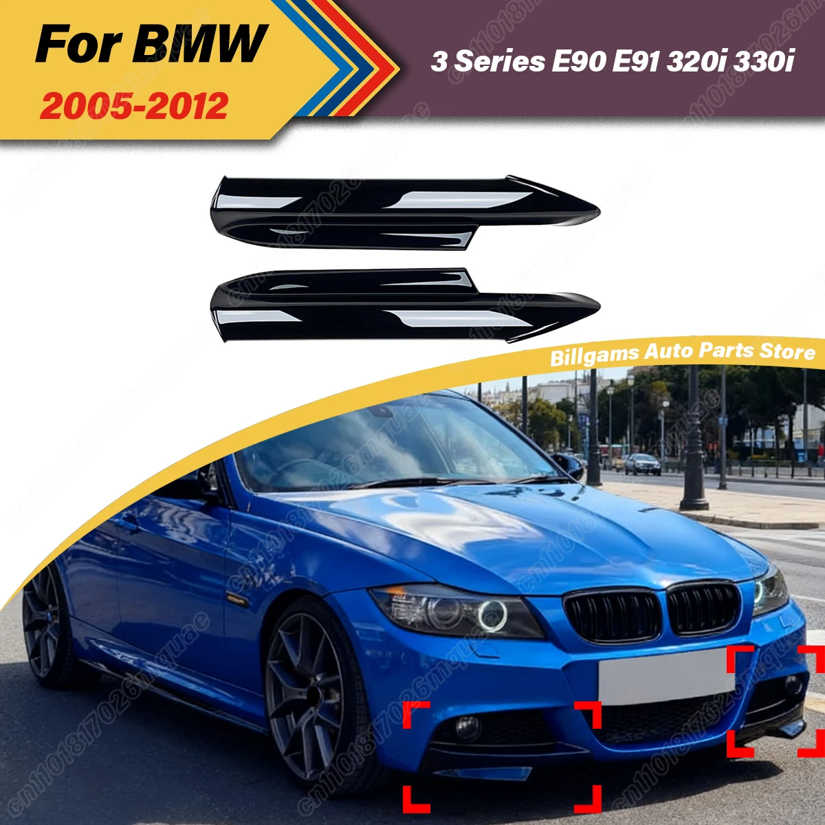 

Для BMW 3 серии E90 E91 320i 330i 2005 2006 2007 2008 2009 2010 2011 2012 автомобильный передний бампер, защитная полоса, декоративный комплект кузова