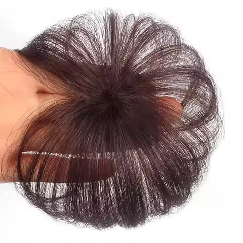 6x6 Lightweight Top Hair Repair Human Hair Toppers Natural Hairpiece 2 Clips In Extension For Hair Volume Increase 15CM 20CM