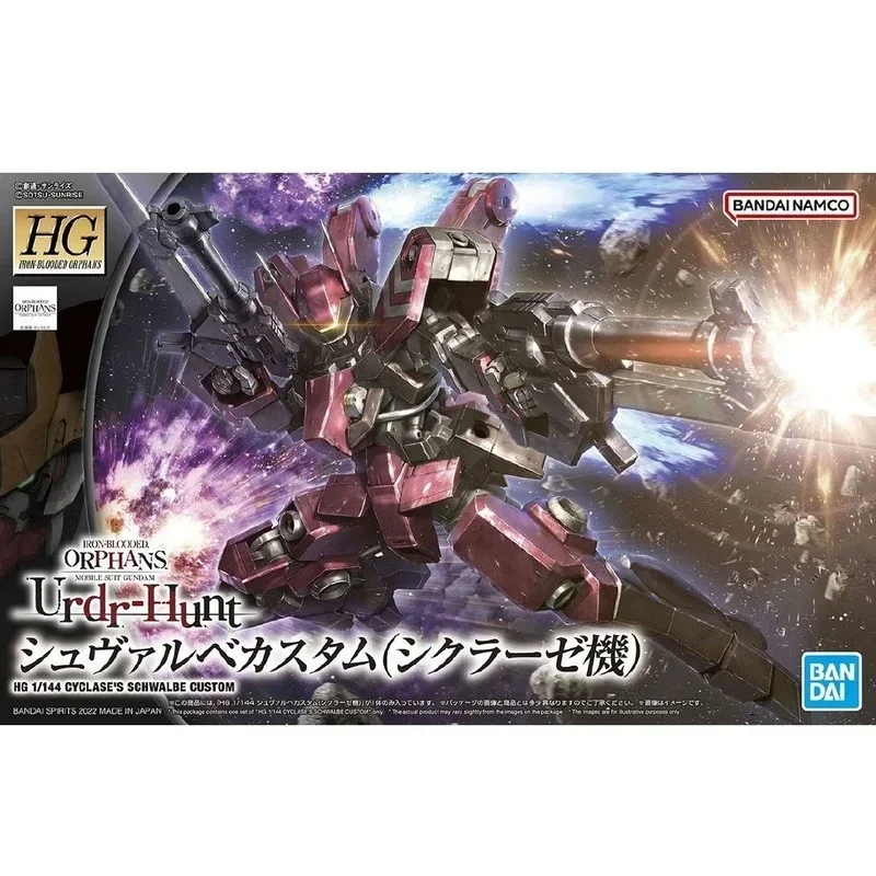 Bandai original gundam hg 1/144 ibo IPON-BLOODED orphans urdr-hunt anime figura de ação brinquedos modelo colecionável presentes para crianças