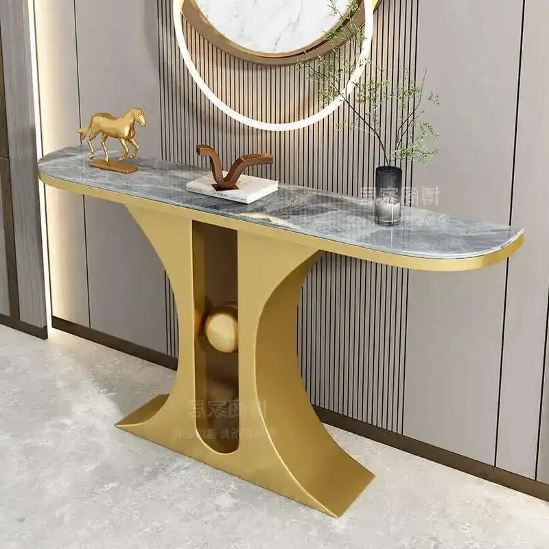 

Роскошный угловой столик для прихожей, металлический дизайнерский гламурный консольный столик для прихожей, современный мраморный столик Tavolo Quadrato, мебель для гостиной