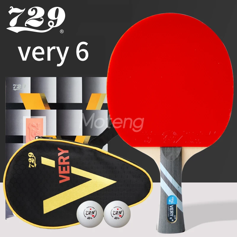 

Genuine Professional Table Tennis Racket 6 Star Ping Pong Racket Hight Quality Bat Paddle Pimples In High Elastic Rubber