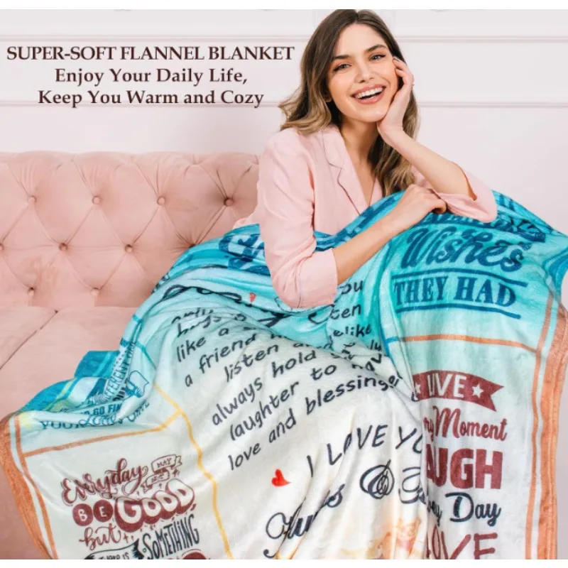 بطانية الأخت، أفكار هدايا عيد ميلاد الأخت، أفضل هدايا الأخت للنساء، هدية عيد الميلاد في عيد الأم، بطانية رمي من الفلانيل الناعمة #4