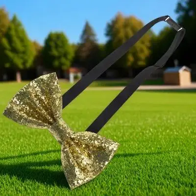 

Adult Bow Tie Pre Tied Glitter Sequin Adjustable PU Banquet Party Groom Wedding Mens Tuxedo Bowties For Men