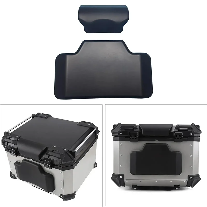 1Pc Universal Motorcycle Passenger Backrest Back Pad Universal Self-adhesive Shockproof Moto Rear Top Case Box Luggage Cushion image 2