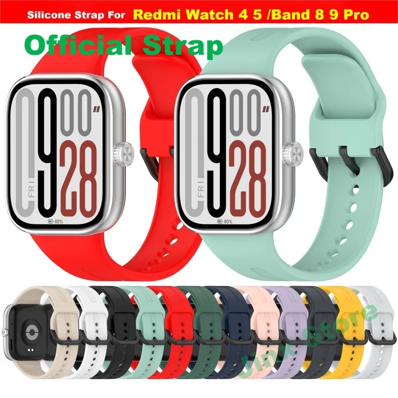 Silicone Strap For Redmi Watch 5 4 eSIM Smart Wrist Bracelet Original For Xiaomi Mi Band 8 9 Pro WristBand Watch5 Watch4 Case