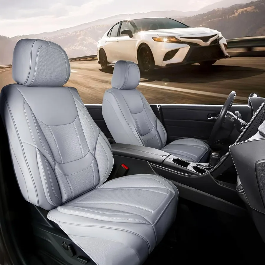 

Custom Car Seat Covers Compatible with Accord Civic Prius Kona EV Premium Leather NonSlip Memory Foam Waterproof Interior Prote
