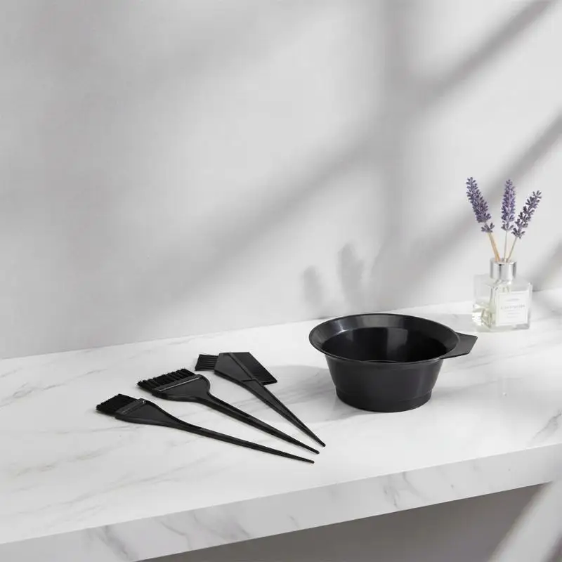 4-teiliges Haarfärbe-Set mit Färbeschale, Mischpinsel für Haarfärbung, Bleichen, DIY, Salon, Haarpflege-Tools für Zuhause – Detail 6