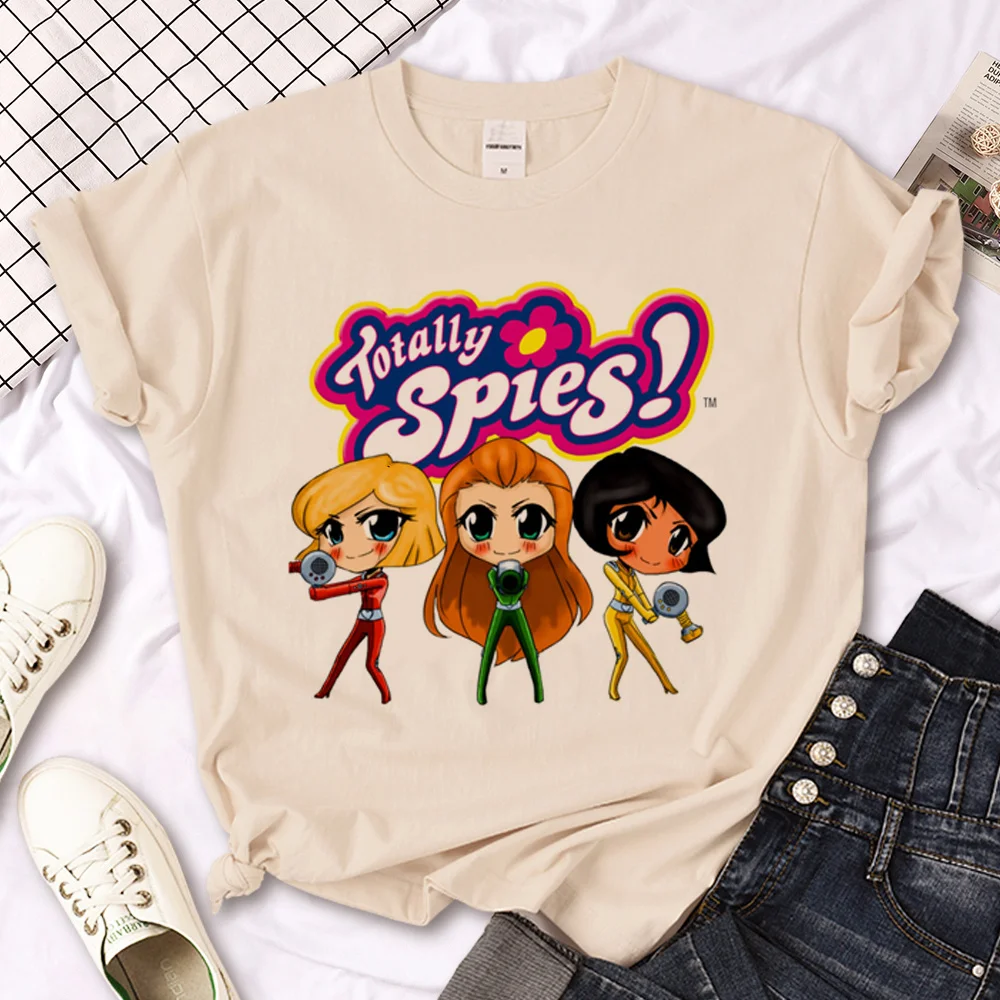 Totalmente Spies tshirt donna comic Japanese summer Tee girl anime y2k vestiti giapponesi