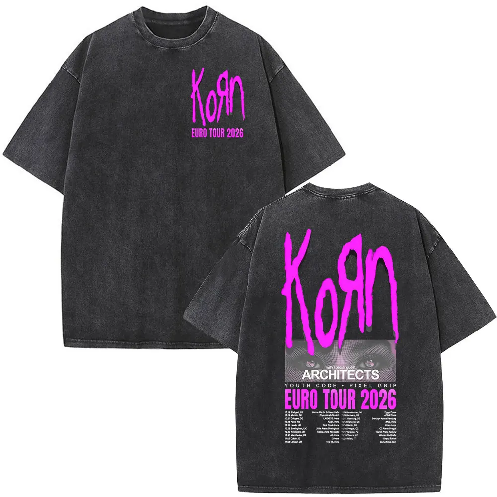 Korn Tour 2026 Vintage Washed T-Shirt Men