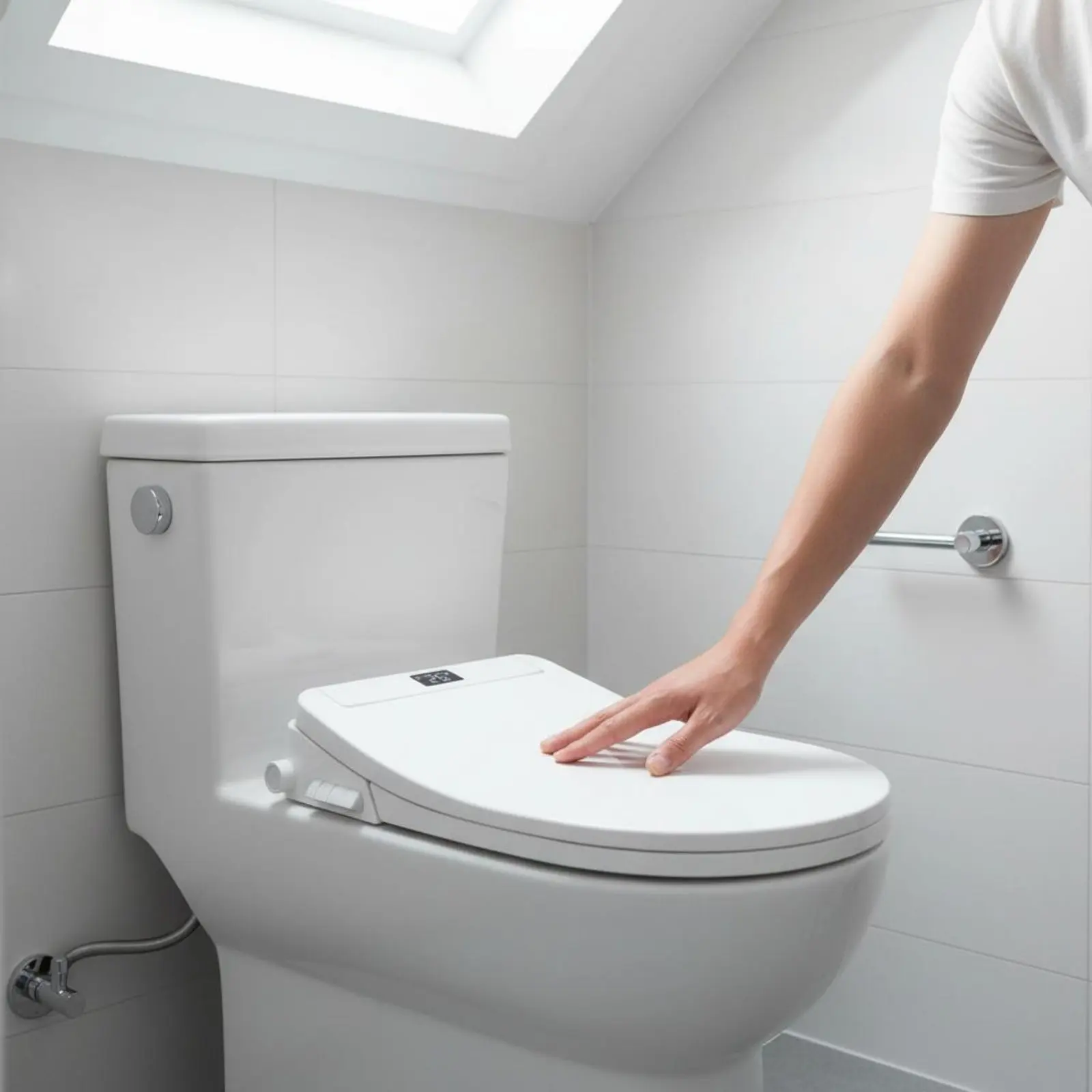 Smart Toilet Seat Drying Function Electric Bidet Seat Electric Toilet Cover Adjustable Temperature Bathroom Fixture Night Light view 4