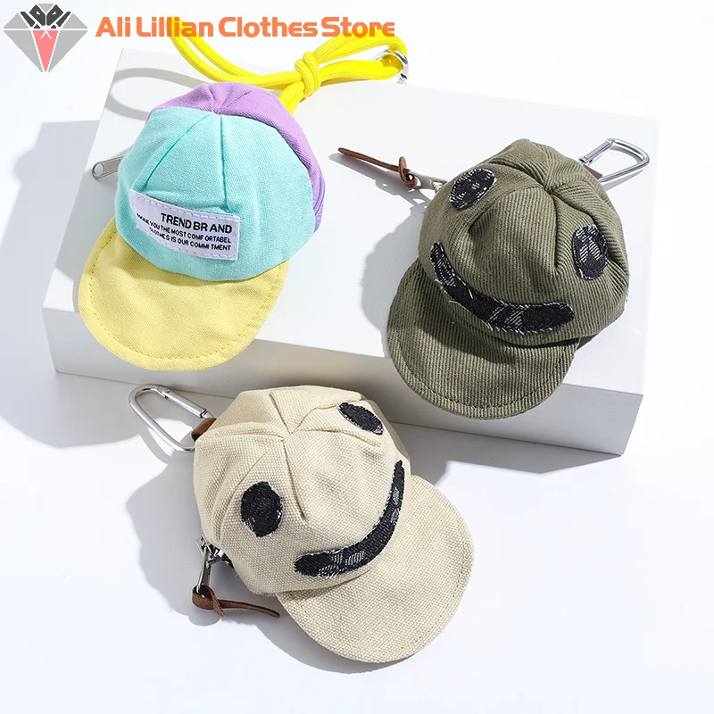 سلسلة مفاتيح محفظة عملات معدنية على شكل قبعة ، حقيبة محفظة محمولة ، قلادة عصرية ، منظم سماعات رأس ، إبداعي #3