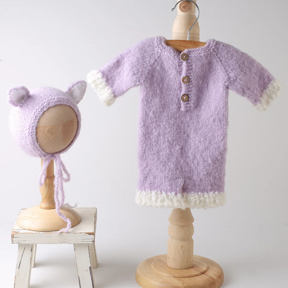 

Мягкий эластичный комбинезон для новорожденных и шапка, комплект для фотографии, реквизит, высококачественный наряд с изображением животных, костюмы для детской фотосессии