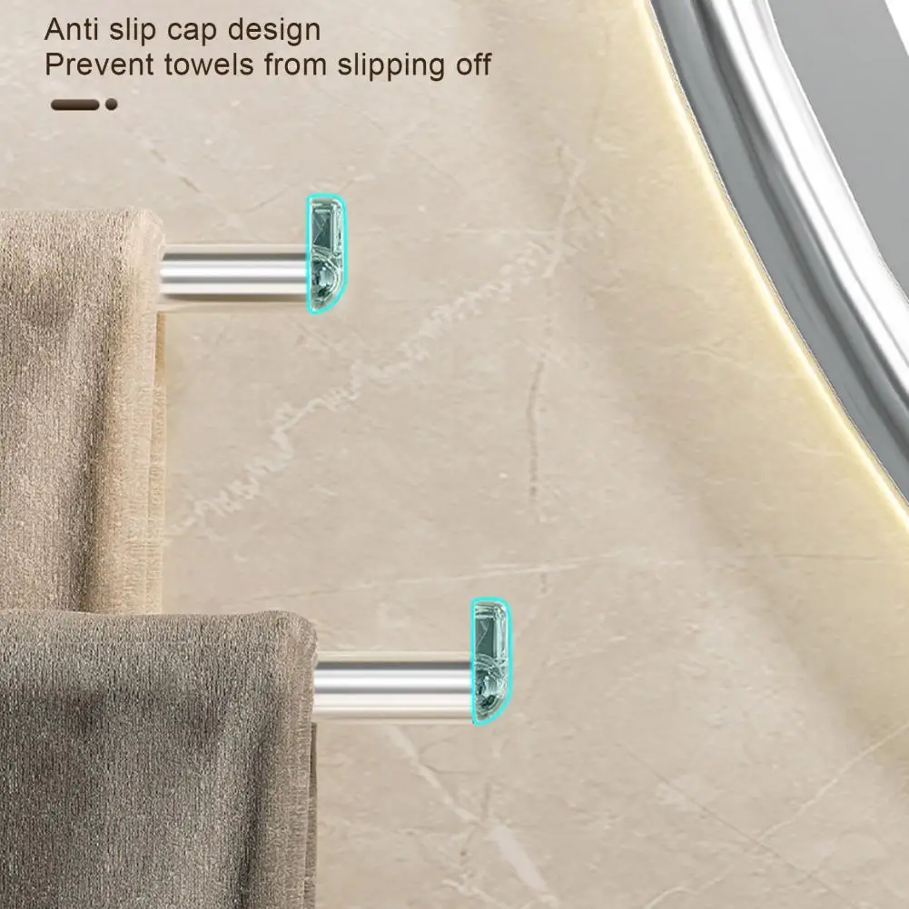 ราวแขวนผ้าสแตนเลสพับได้พร้อมถ้วยดูดกันลื่นอุปกรณ์จัดห้องน้ำติดผนังสำหรับโรงแรมราวแขวนผ้าขนหนู