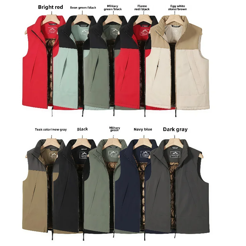 10 Colors Winter waterproof  windproof warm and wear-resistant Fashionable graphene energy couple outdoor hiking vests