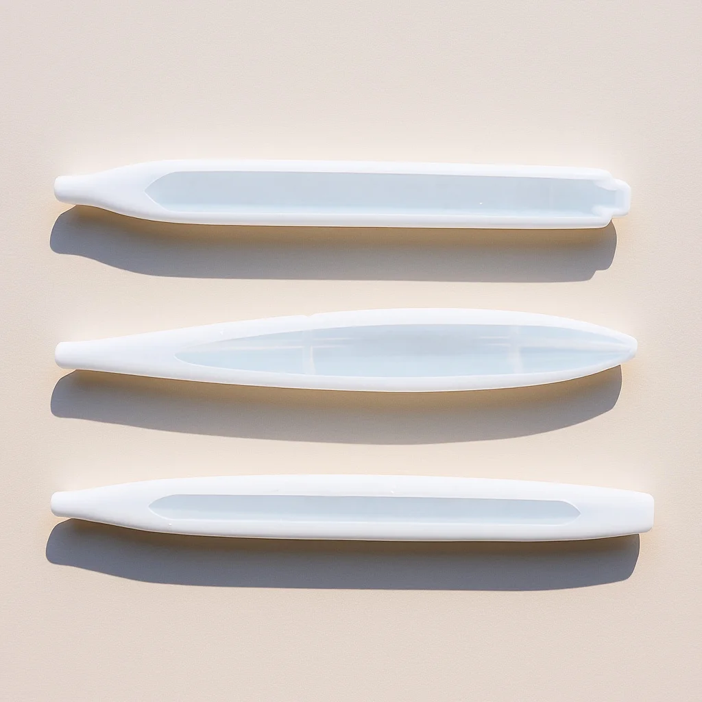 

3pcs Crystal Resin Mold Pen Shape Silicone Ballpoint Casting Molds For Diy Epoxy Crafts Reusable Practical Gift Jewelry Making