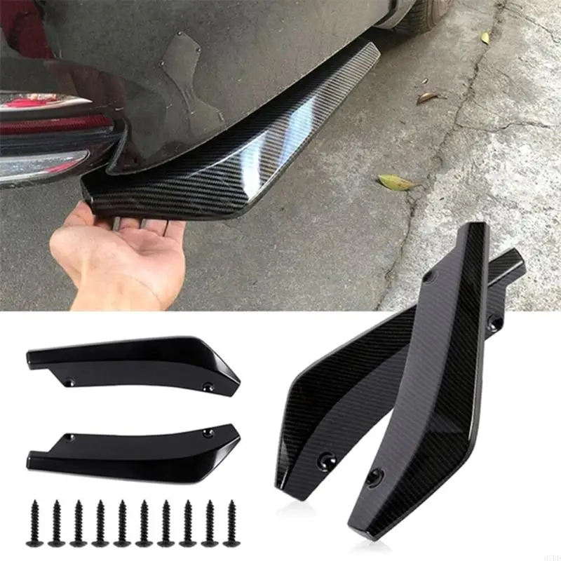 H7BD Universal Car Rear Bumper Lip Spoiler Diffuser Splitter Rear Spoiler with Screws Scratch Protector Car Side Fender Skirt