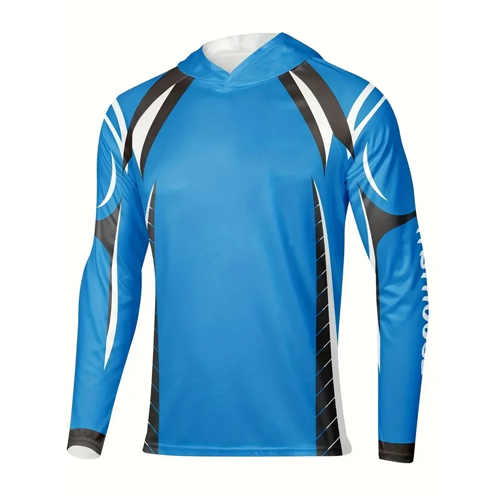 هوديي الصيد تنفس قمم طويلة الأكمام عالية الأداء جيرسي ملابس الحماية من الشمس قمصان الصيد #3