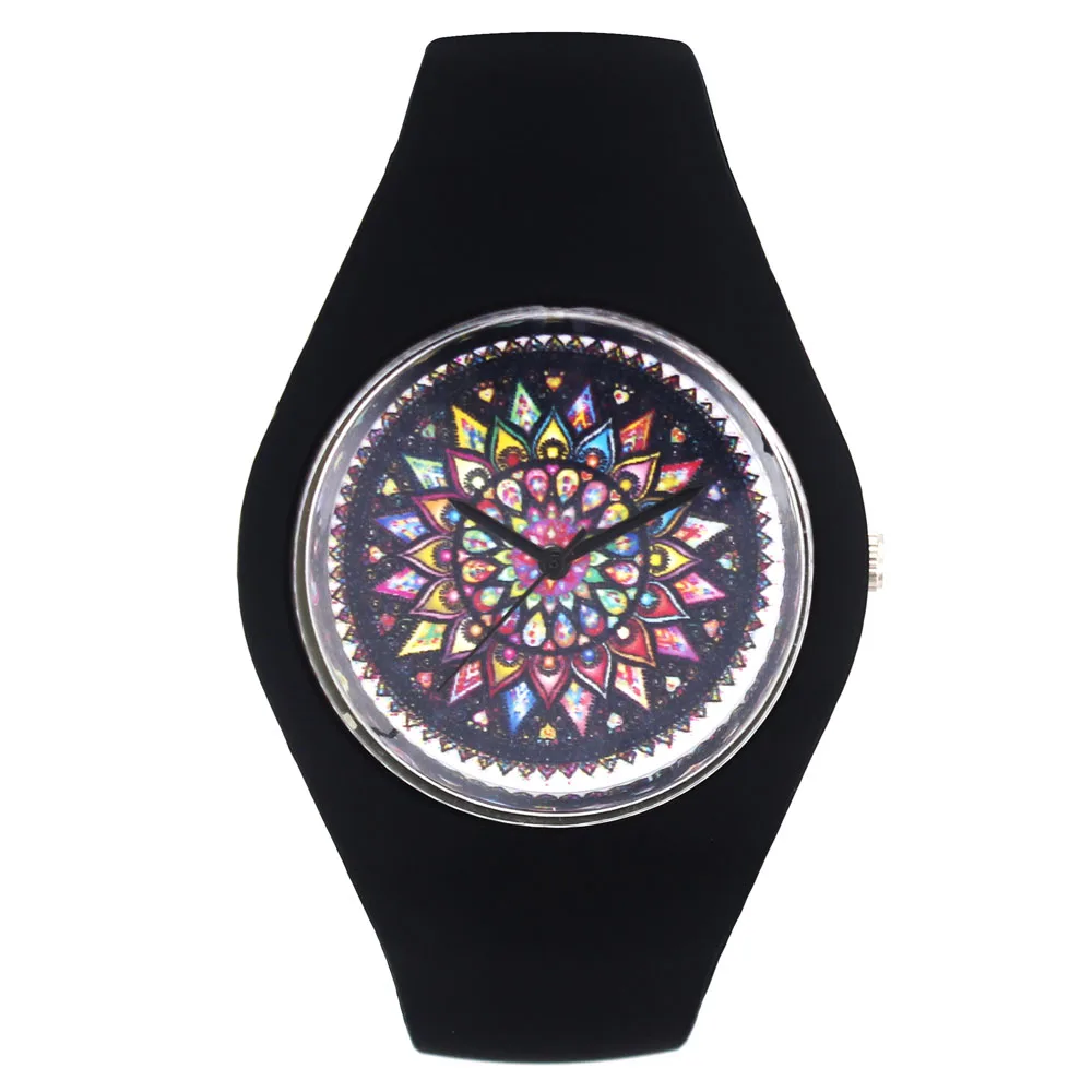 

Иисус Христос Цветок Рождество Пасхальный подарок Женщины Мужчины Мода Силиконовый ремешок Спортивные кварцевые наручные часы