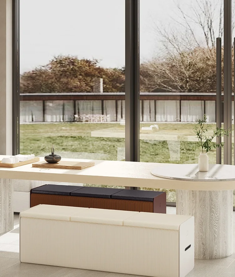 Picture 6: Folding stool creative telescopic paper stool simple low stool household space saving multi-person bench