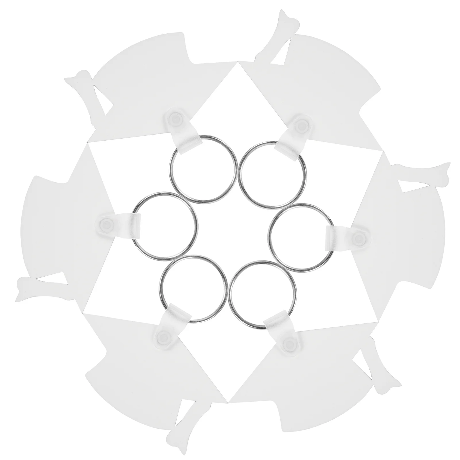 

6Pcs Graduation Cap Sublimation Keychains DIY Heat Transfer Blanks for Custom Photos Personalized Gifts Sublimation Ornament