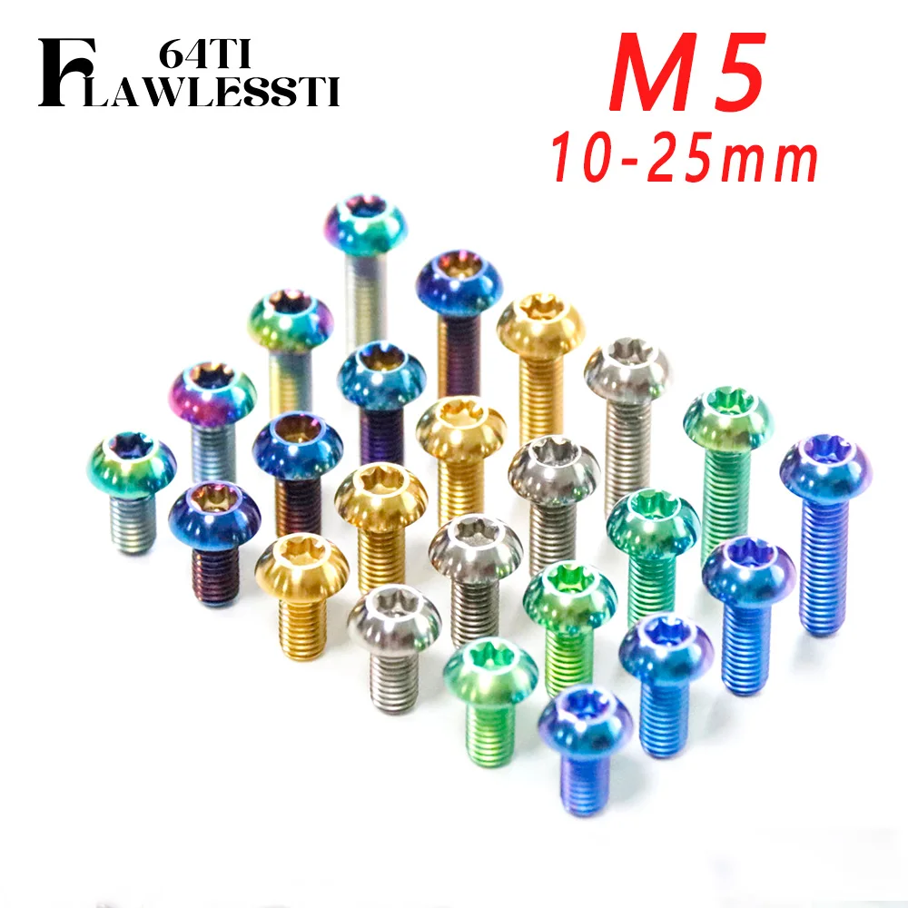 FLAWLESSTI M5x10-25 M6x10-30 Front Brake Disc Bolt Gr5 Titanium Bolts For Honda X-ADV 750