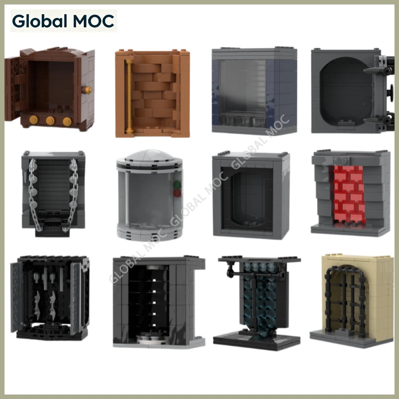 1061pcs Dark Hero Combat Suit Storage Vault MOC Building Blocks Tactical Armor Display Chamber Diorama Kit
