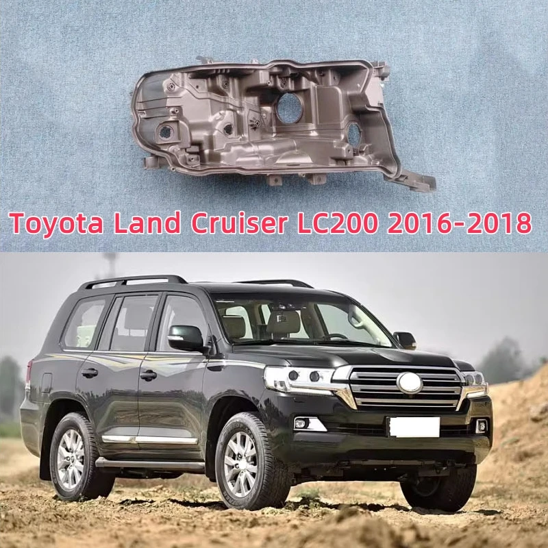 

For Toyota Land Cruiser LC200 2016 2017 2018 Headlamp Base Headlight Rear shell Replacement Headlight House Black rear shell