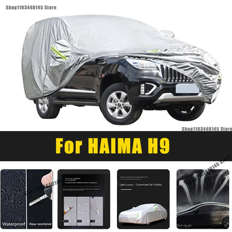 

Full Car Covers Outdoor Sun UV Protection Dust Rain Snow Oxford cover Protective For HAIMA H9 Accessories