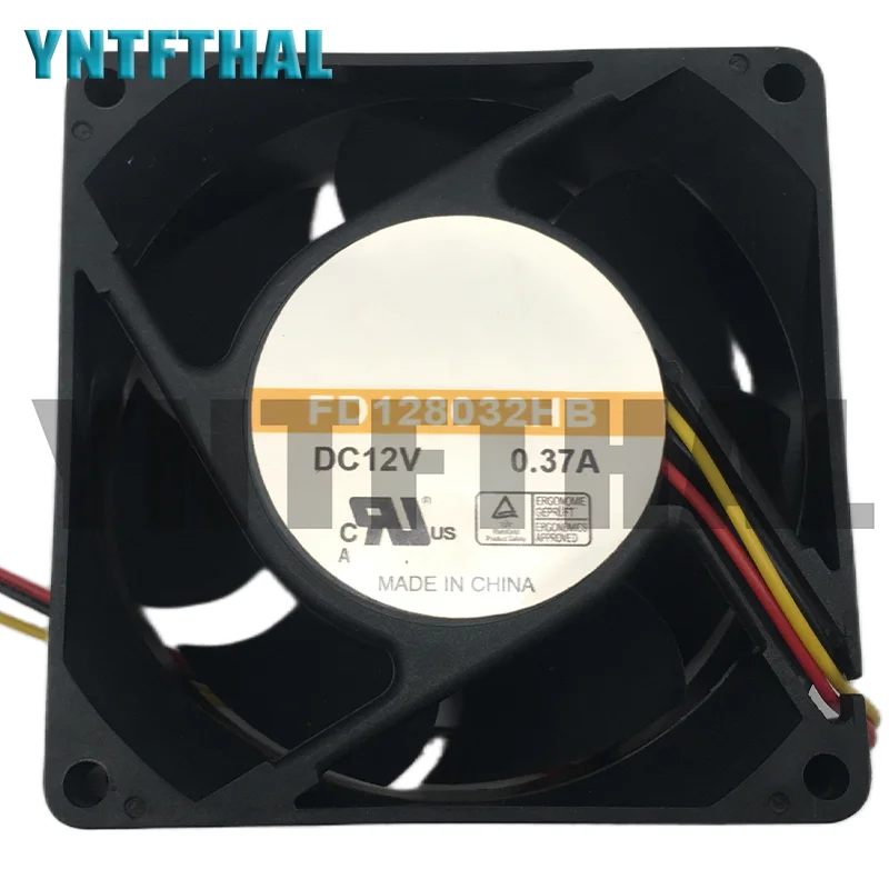 

Новый охлаждающий вентилятор FD128032HB DC12V 0.37A с тремя линиями