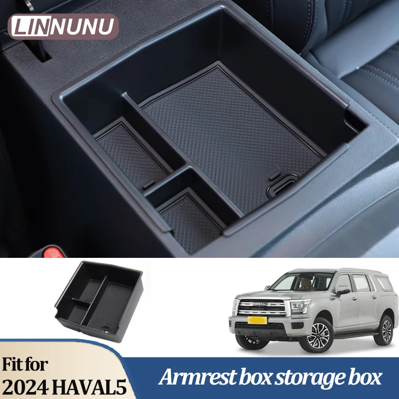 Linnunu apto para haval h5 2023-2024 caixa de armazenamento de apoio de braço do carro caixa de armazenamento de controle central decoração interior do carro suprimentos acessórios armazenamento e organização caixa original tamanho do carro caixa partição