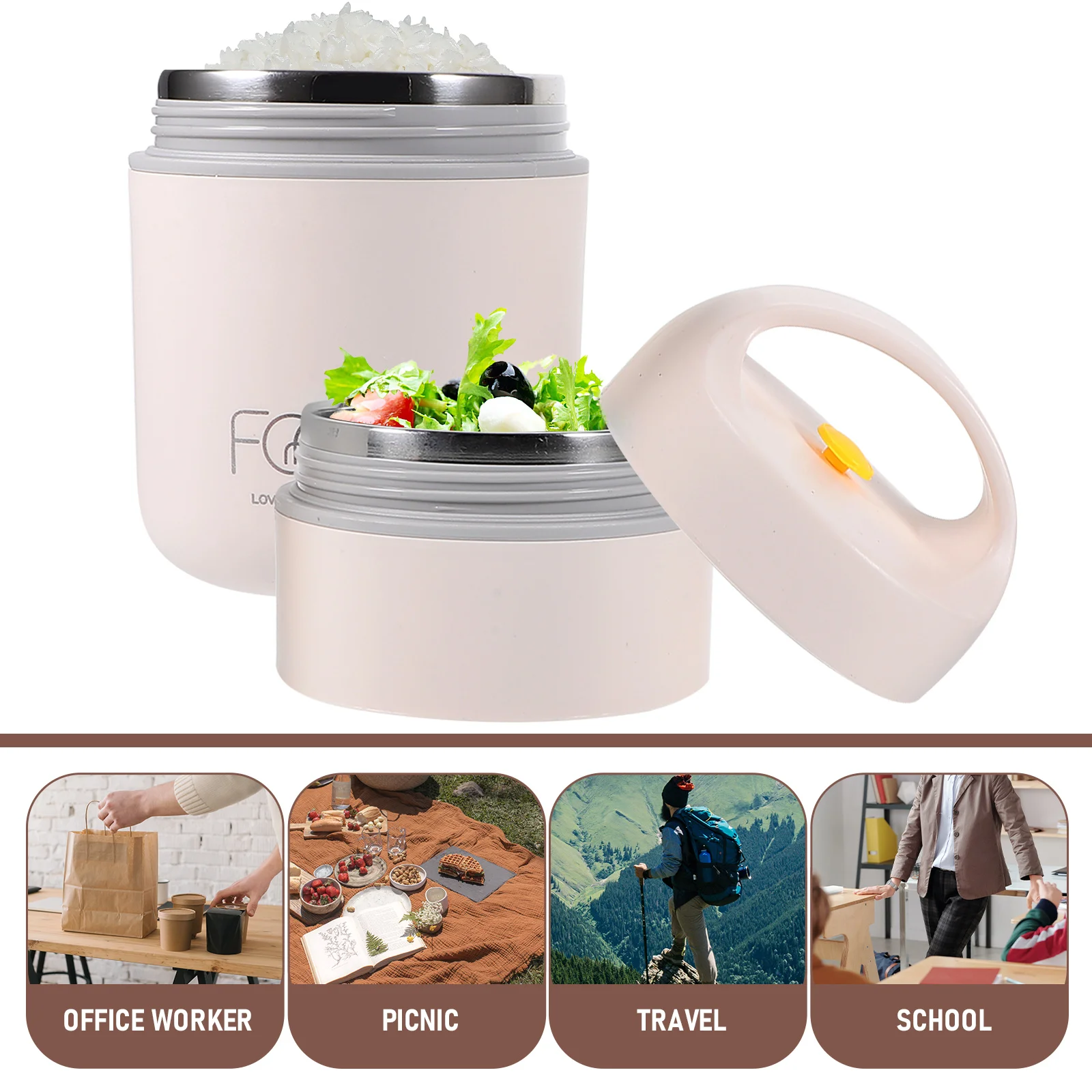 

Thermal Lunch Box Boxes Adult Containers Insulation Soup Bucket Stainless Steel Insulated 304 Food Keep Warm